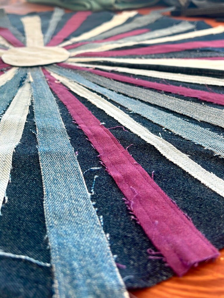 RoseMiu's House Eko-ompelimo mittatilaustyönä ommellun rumpulaukun kaavoitus