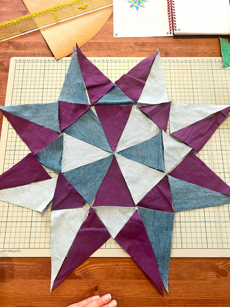 RoseMiu's House Eko-ompelimo mittatilaustyönä ommellun rumpulaukun kaavoitus